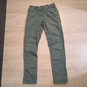 Spier & Mackay Slim Fit Chinos Mens 32 Olive Green Handmade Cotton Pants